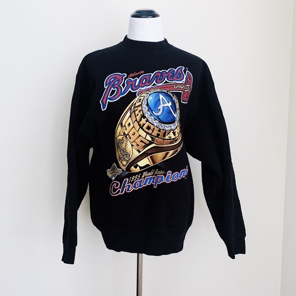 Vintage Atlanta Braves 1995 World Series Champions Sweatshirt - Picture 1 of 6